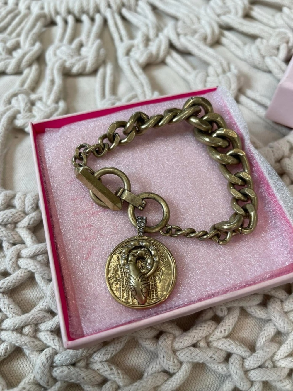 Gold-Tone Medallion Chain Bracelet - Women's Jewelry